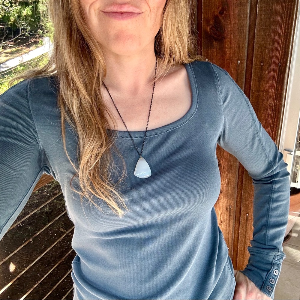 Vintage Tumbled Agate Slab Necklace